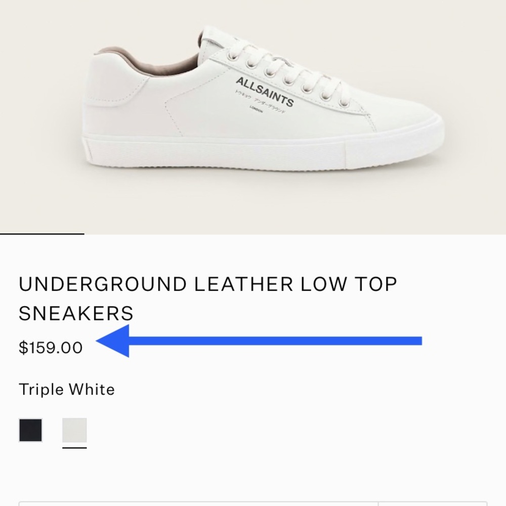 All Saints White Men's Sneakers - Picture 11 of 11